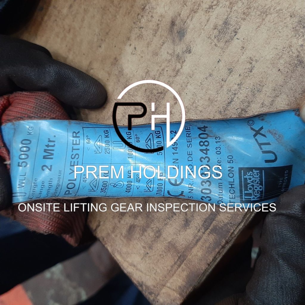 ONSITE INSPECTION RIGGING GEARS lifting and rigging