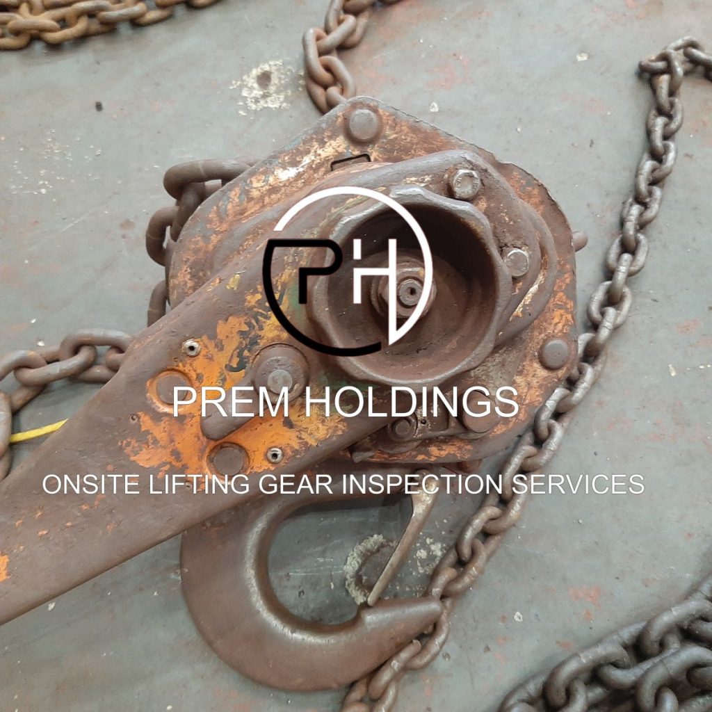 ONSITE INSPECTION RIGGING GEARS lifting and rigging
