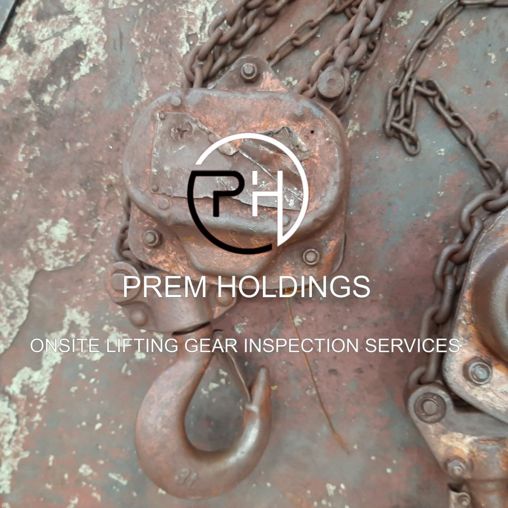 ONSITE INSPECTION RIGGING GEARS lifting and rigging